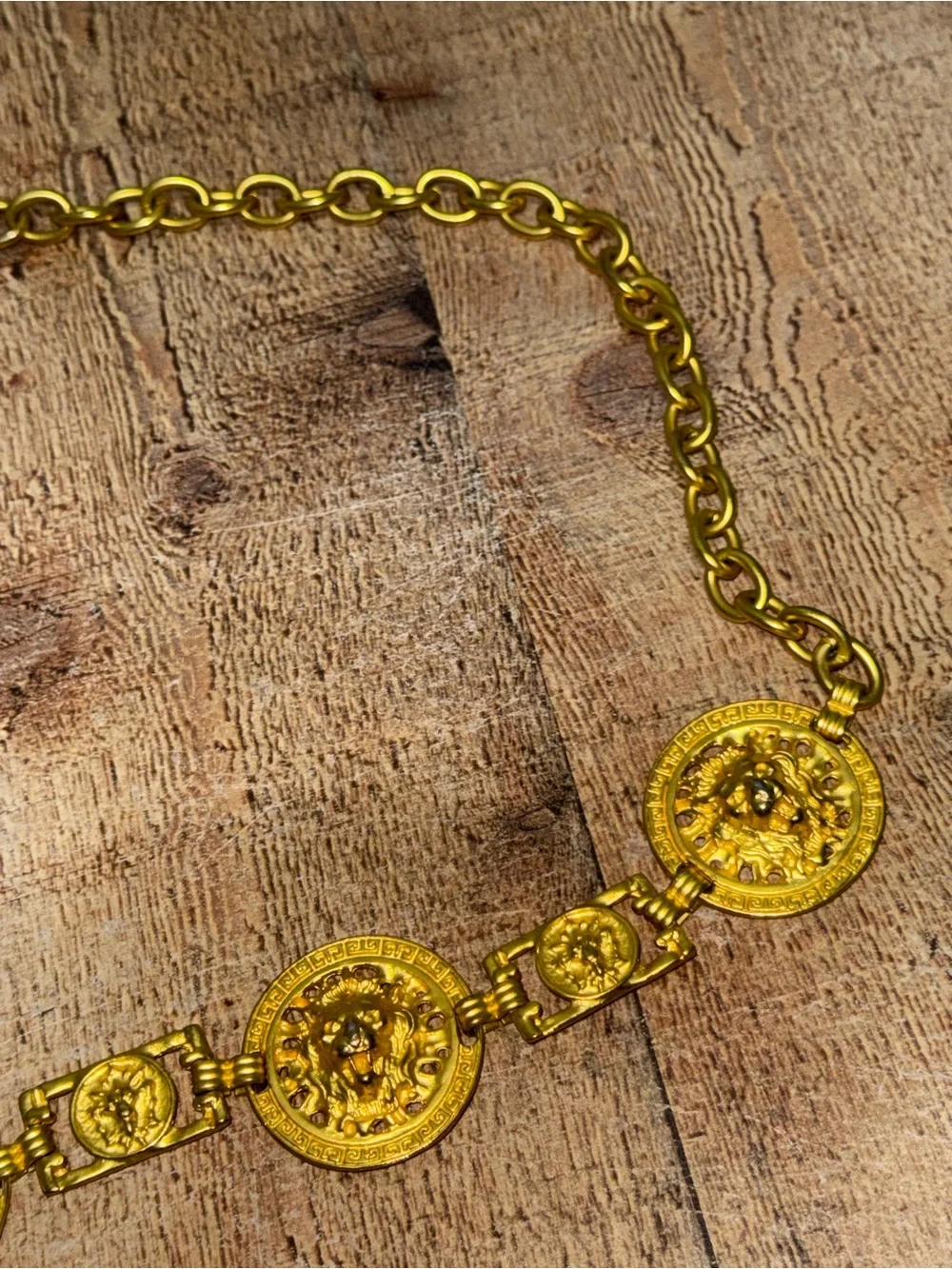 Motion East Lion Belt Gold Tone Adjustable